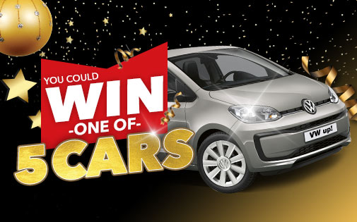 YOU COULD WIN ONE OF 5 CARS