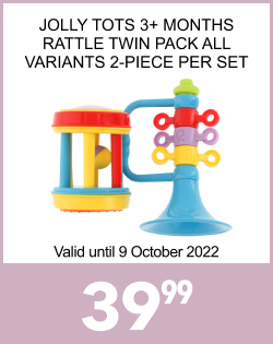 JOLLY TOTS 3+ MONTHS RATTLE TWIN PACK ALL VARIANTS 2-PIECE PER SET, 39,99