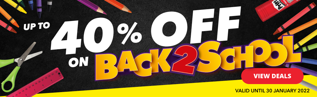UP TO 40% OFF BACK TO SCHOOL